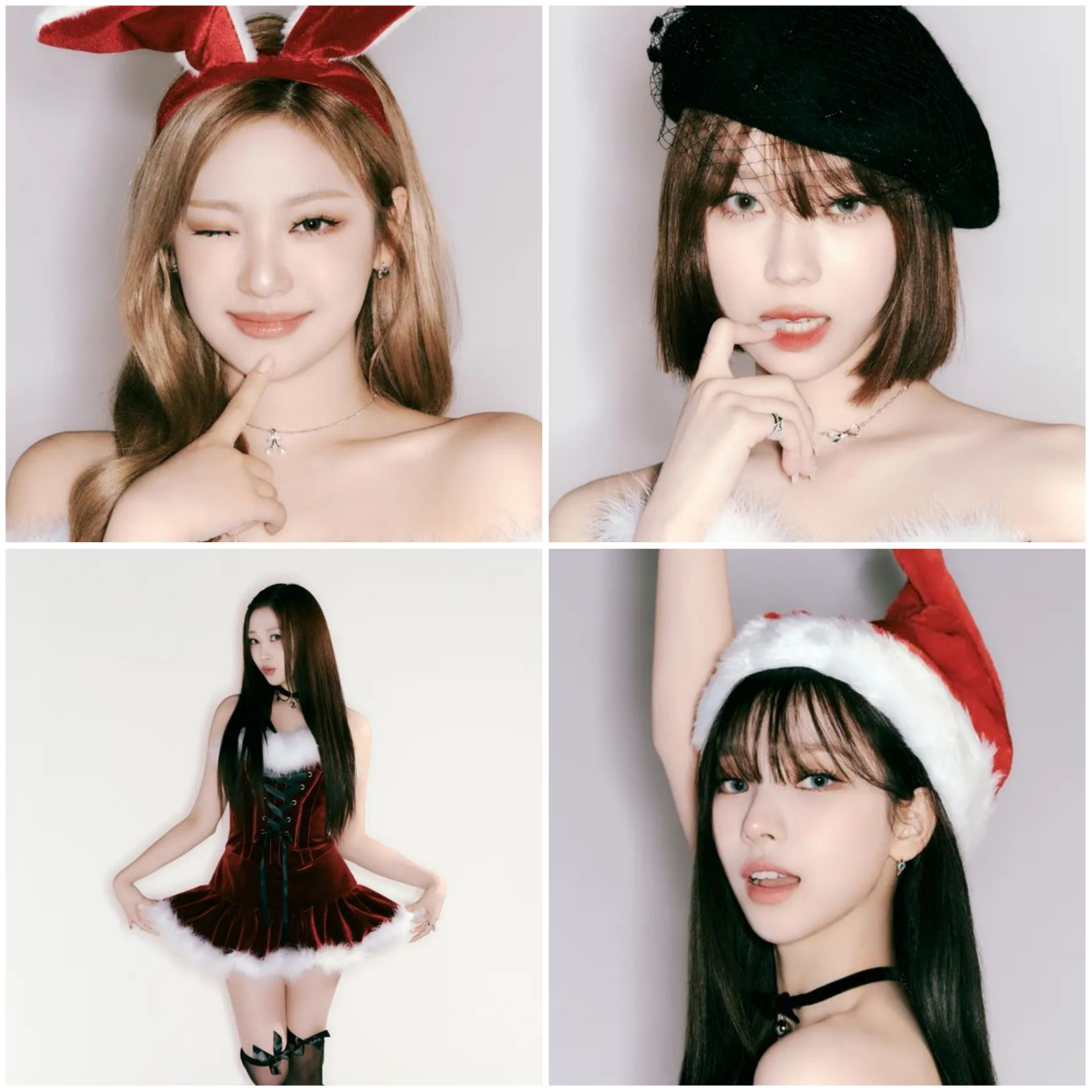  에스파 레드벨벳 콜라보 'Beautiful Christmas' 에스파 맴버 산타걸 화보 사진
