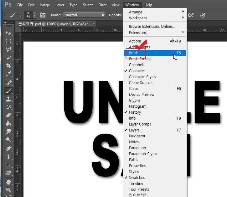 포토샵 브러쉬 설정