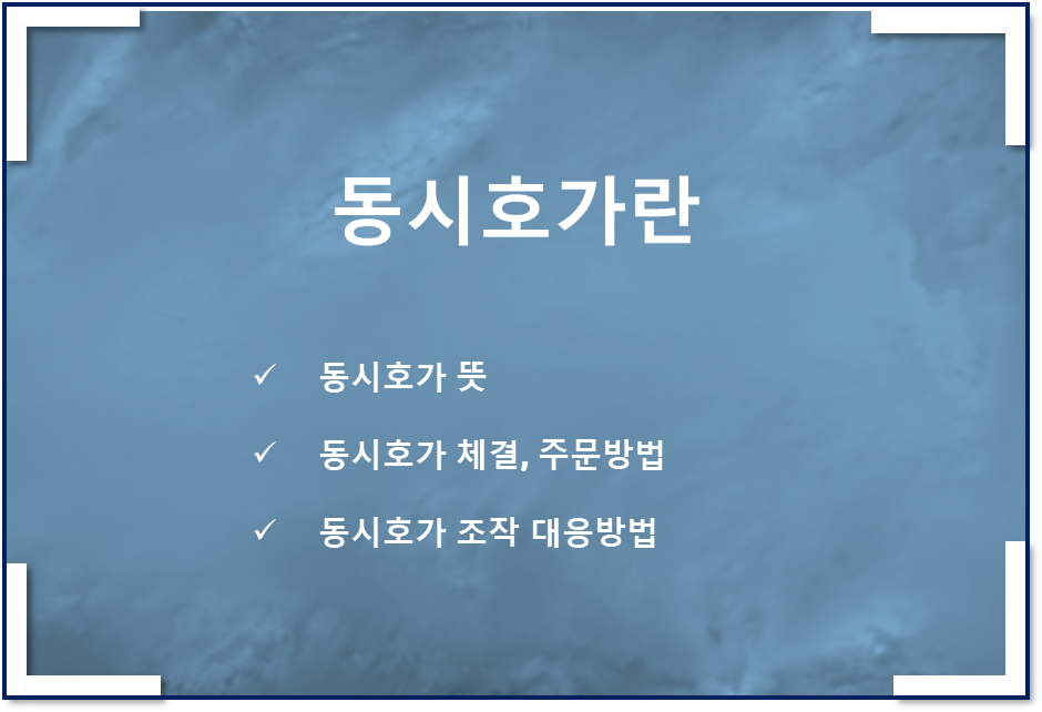 동시호가 뜻