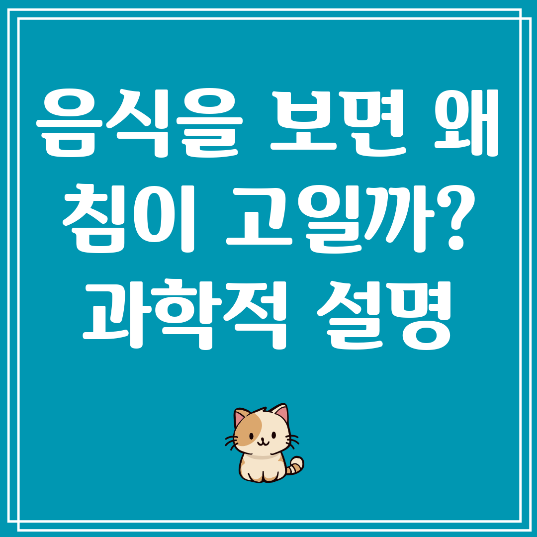 음식을보면왜침이고일까과학적설명