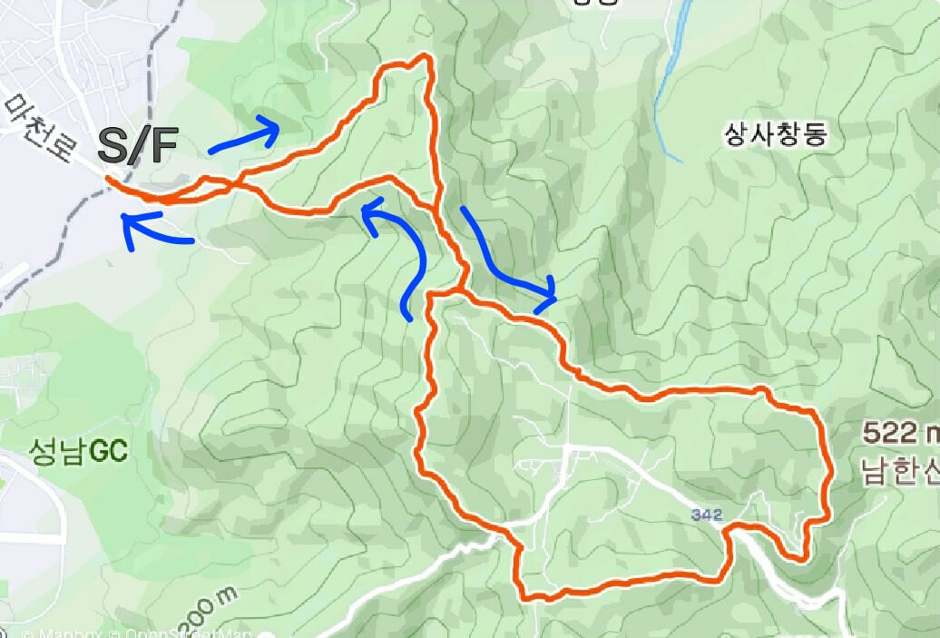 남한산성 트레일런대회코스