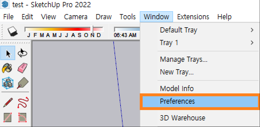 Window에서 Preferences