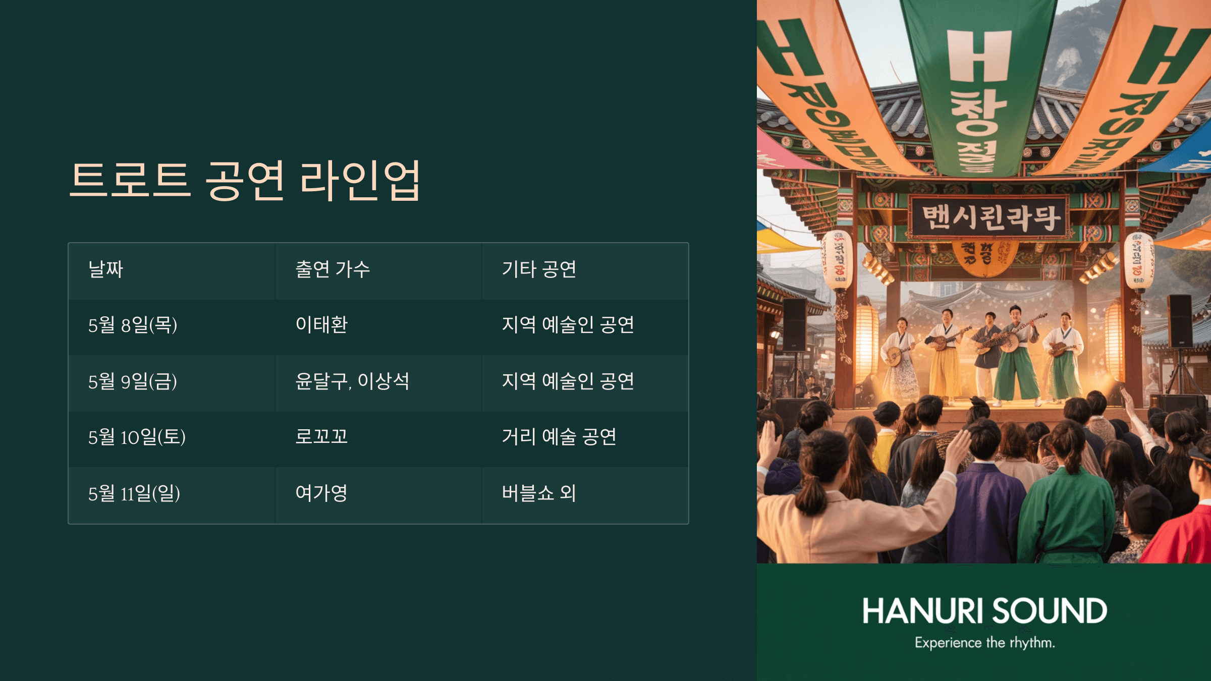 공연 라인업