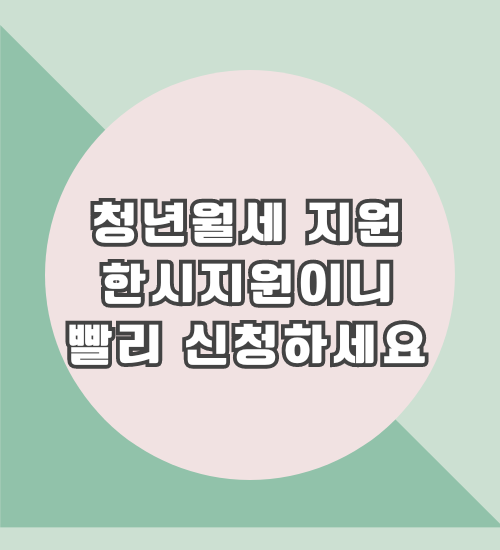 청년월세 한시 특별지원