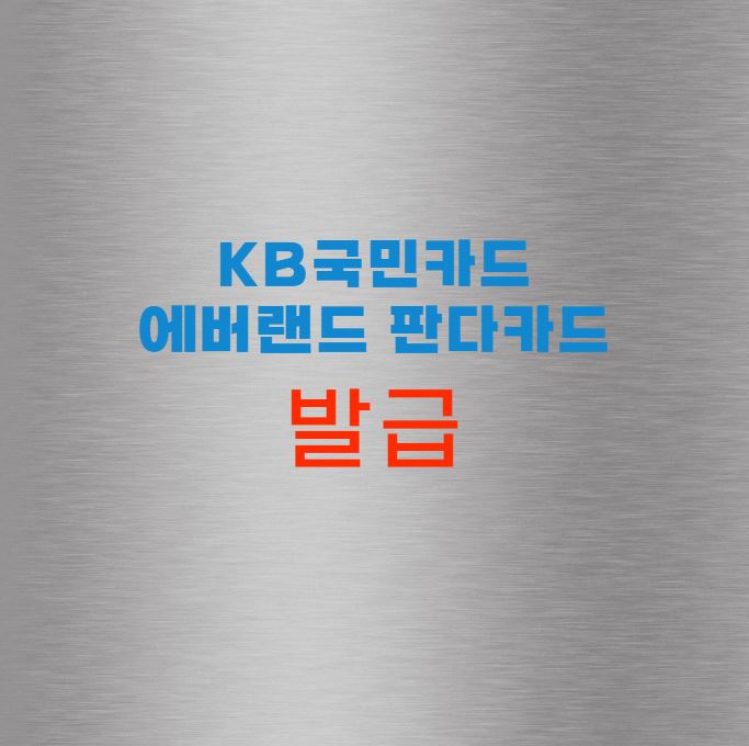 KB국민카드 에버랜드 판다카드