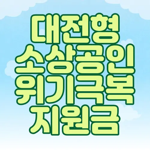 대전형 소상공인 위기극복 지원금
