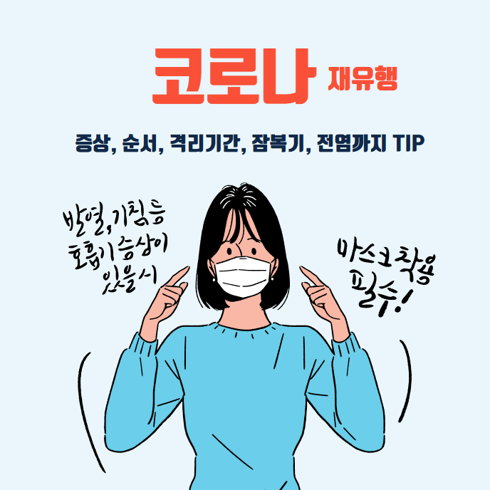코로나 증상 순서 격리기간 잠복기 전염 총정리(코로나 예방접종 무료대상)