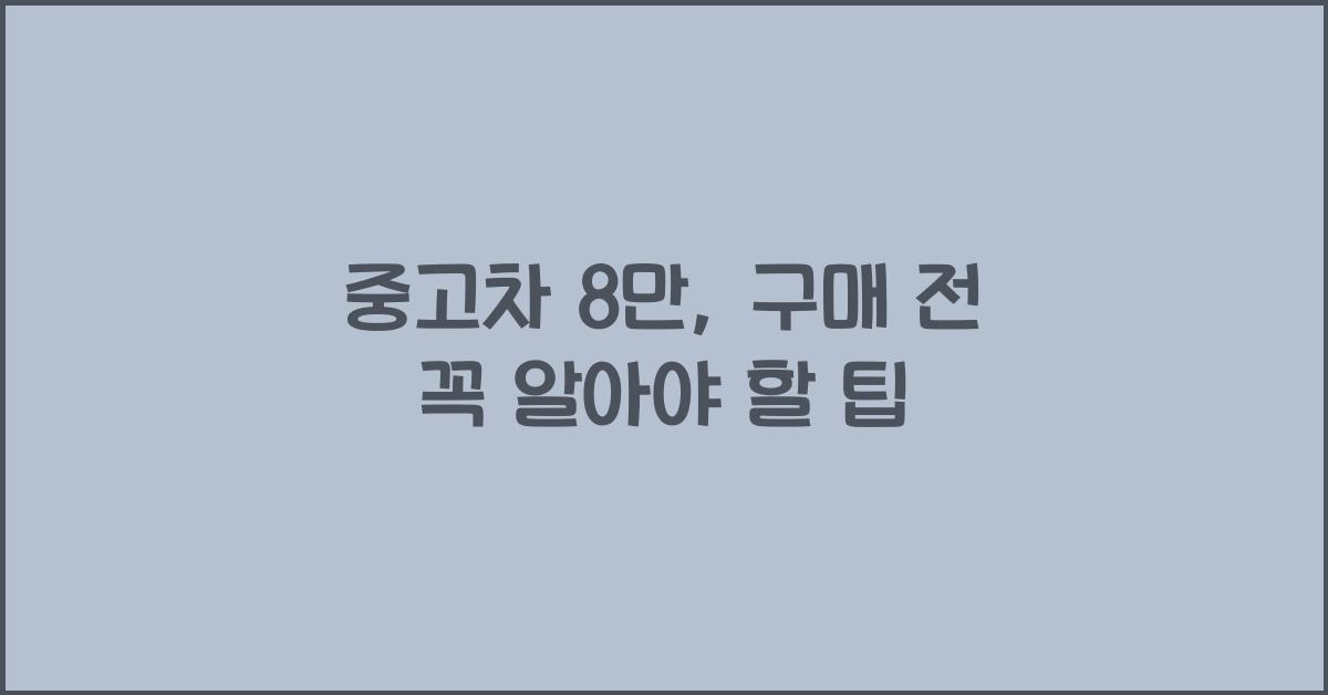 중고차 8만