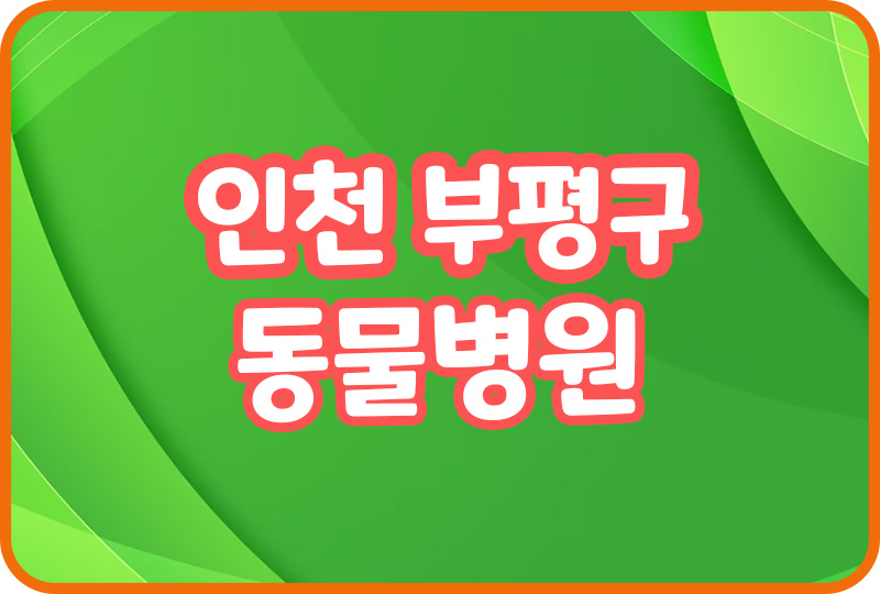  인천 부평구 동물병원 추천 강아지 예방접종 반려견 반려묘 애견미용 호텔