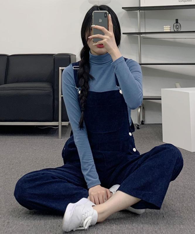 이븐 코듀로이 멜빵 오버롤팬츠