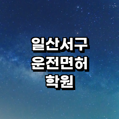 고양 일산서구 운전면허학원