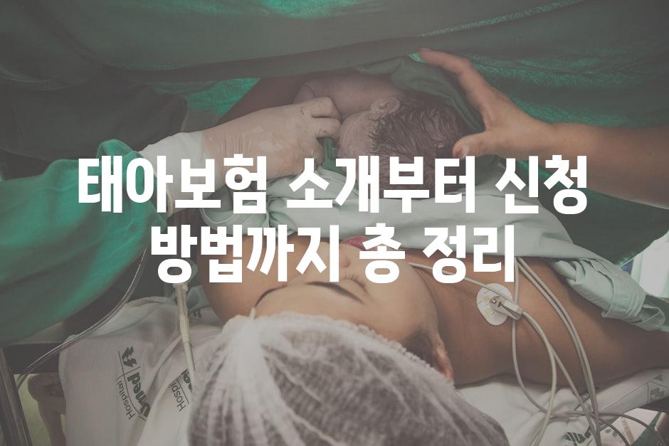 태아보험 소개부터 신청 방법까지 총 정리