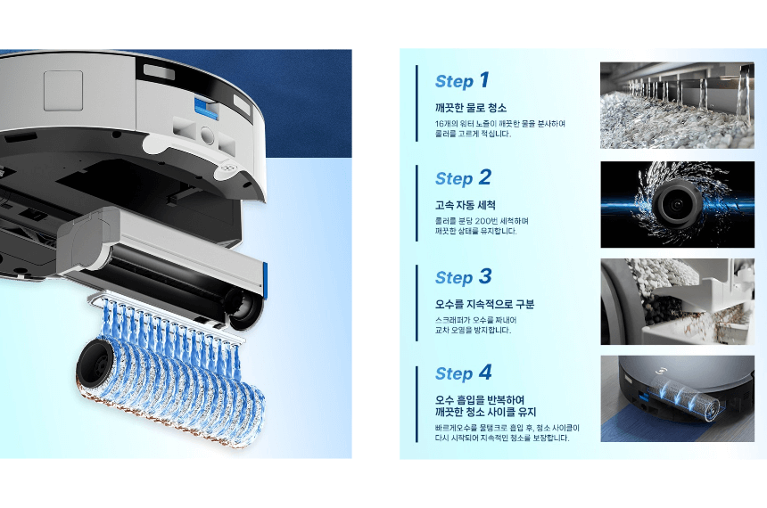 에코백스 X8 프로 옴니 물걸레 모듈 구조