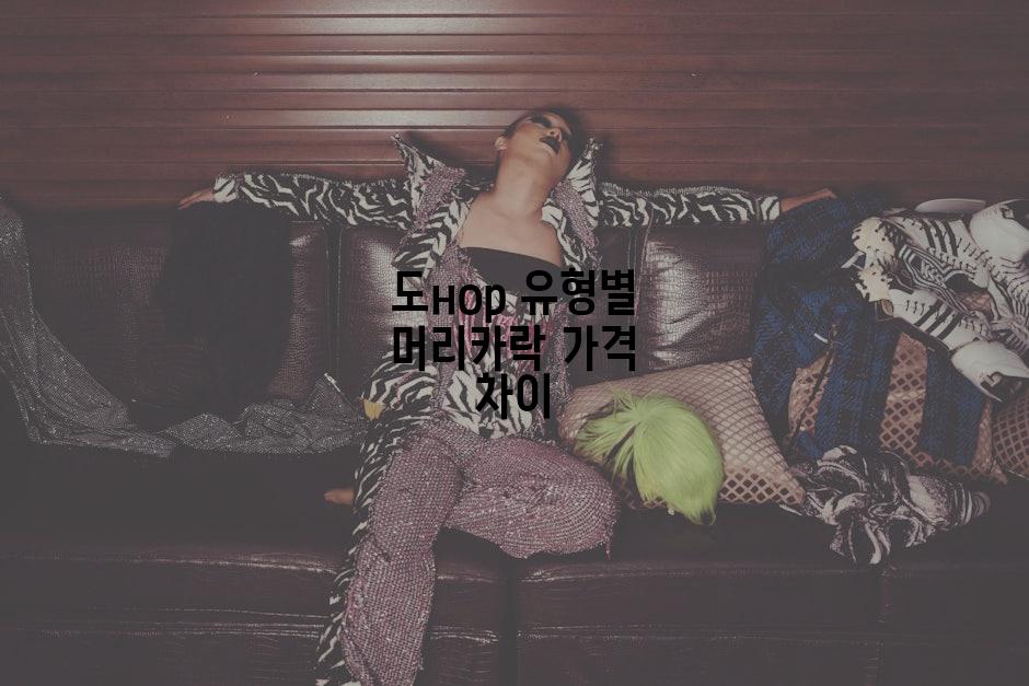 도нор 유형별 머리카락 가격 차이