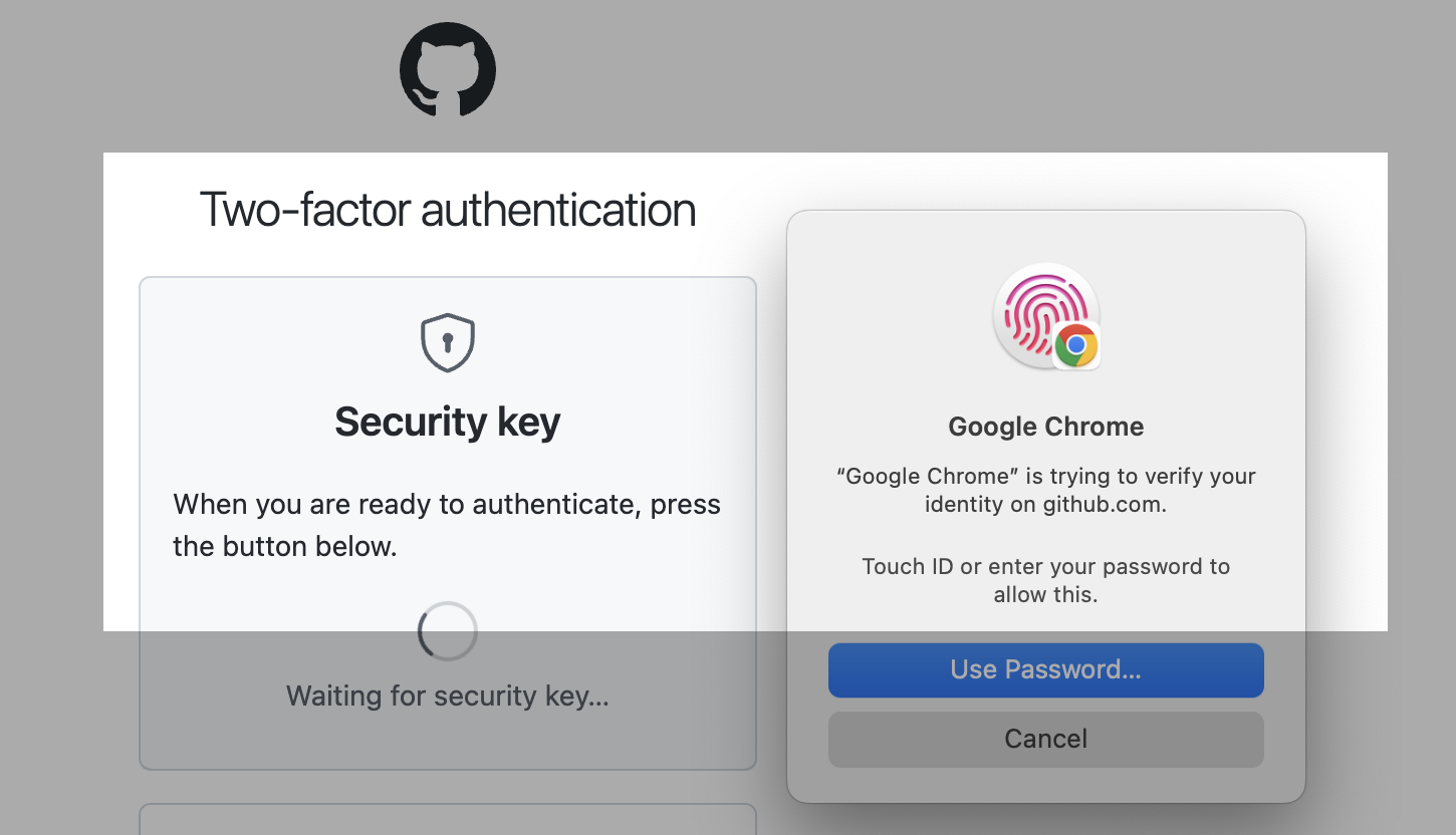 Github 2FA, 문자인증 대신 Touch ID 사용하기