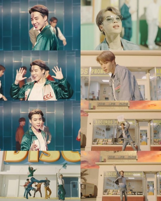  방탄소년단 지민 '다이너마이트' 비사이드 MV 상큼+발랄+유쾌 '디스코킹'의 재림