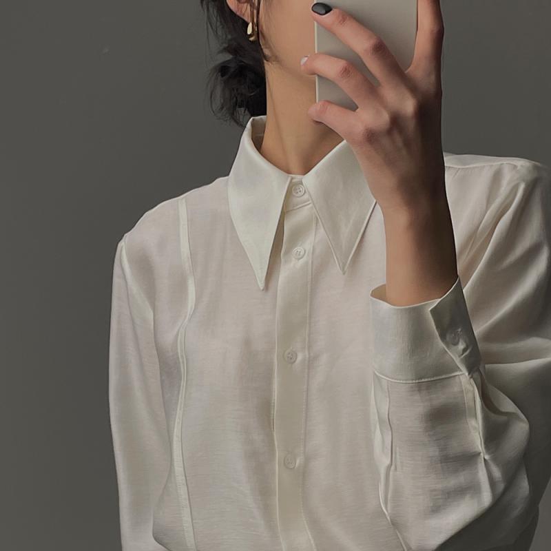 이블린 레이어드 고급 모달 빅카라블라우스