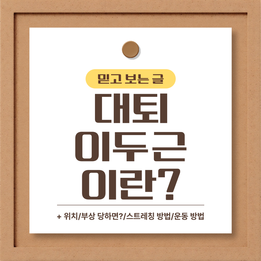  대퇴이두근 이란?