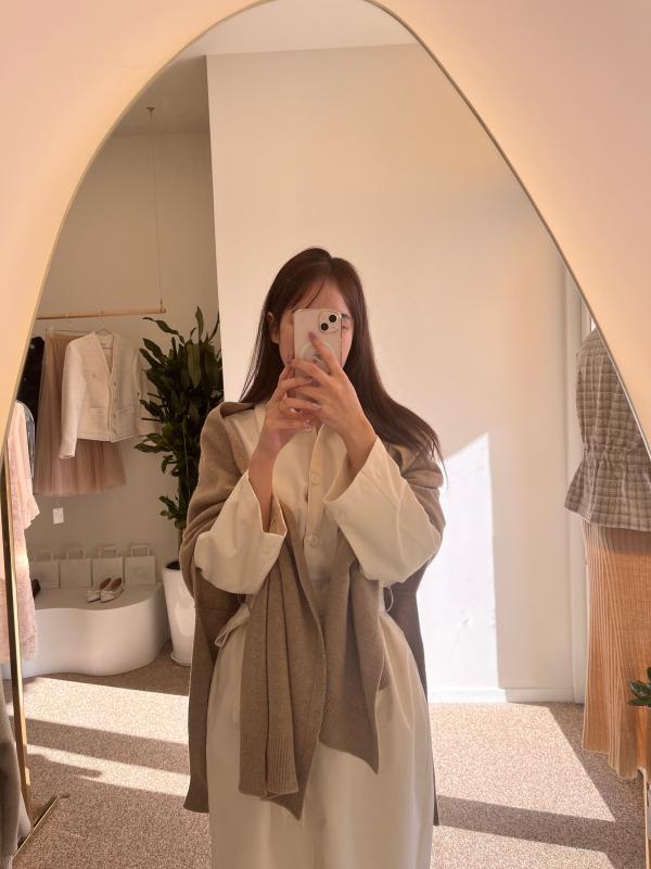 로브 판쵸 볼레로 울 캐시미어 숄 가디건