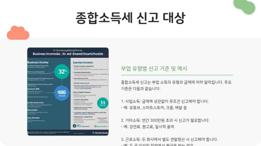 직장인 부업소득 종합소득세 2025년 신고 기준 절세 방법