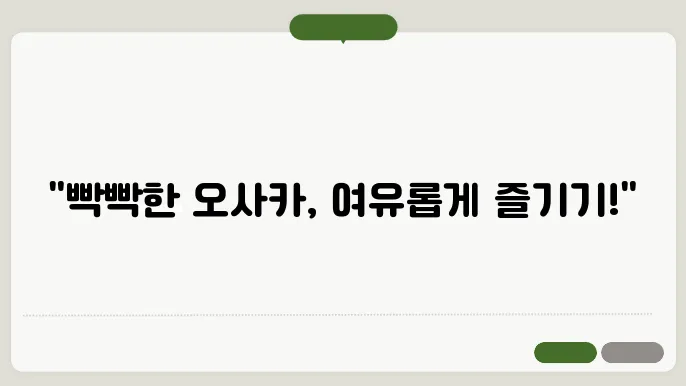 오사쳤 여행 2박 3일c 