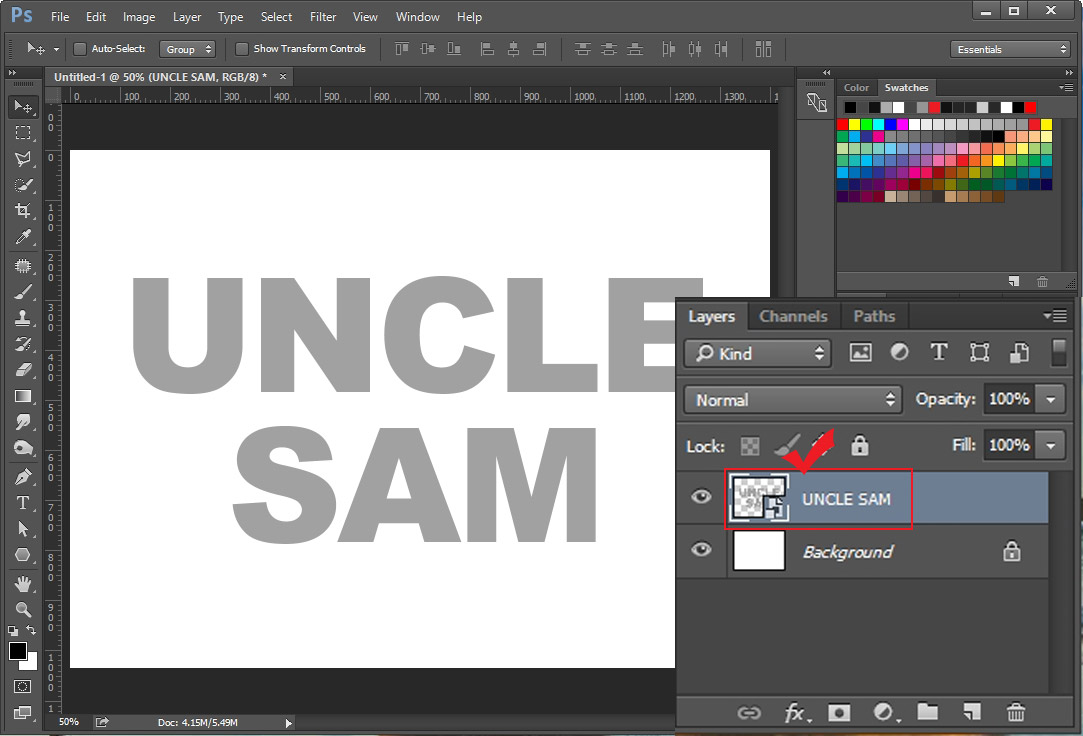 photoshop text effect