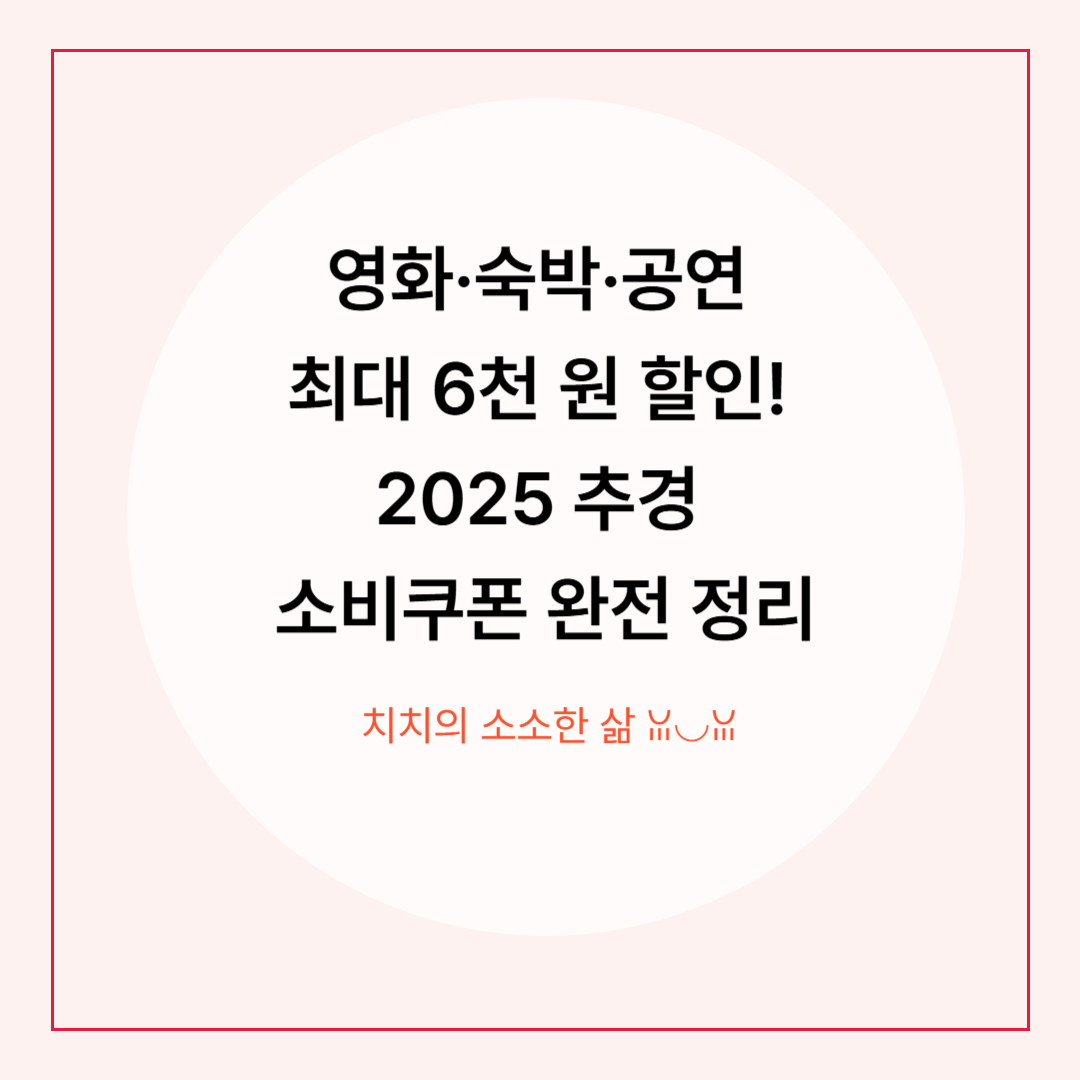 2025년 하반기, 영화·숙박·공연까지 할인 혜택 총정리! 정부 2차 추경으로 달라지는 소비지원 정책