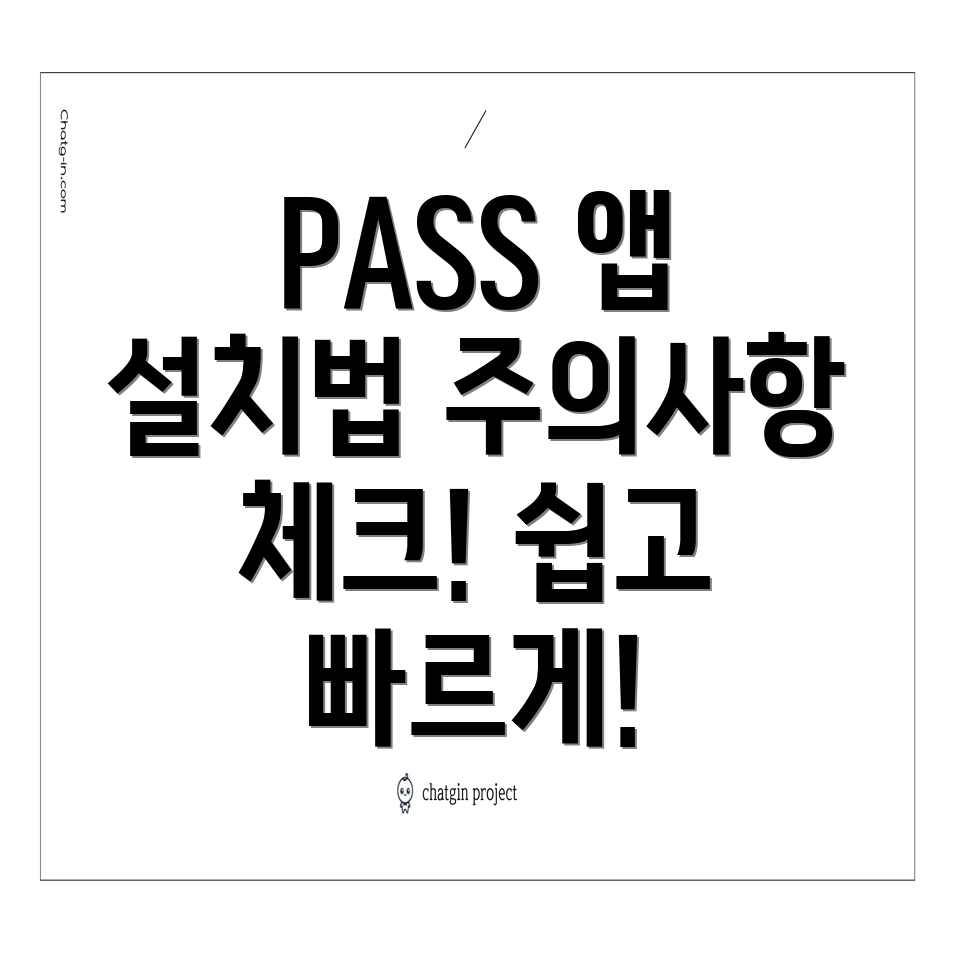 PASS 앱 설치 방법