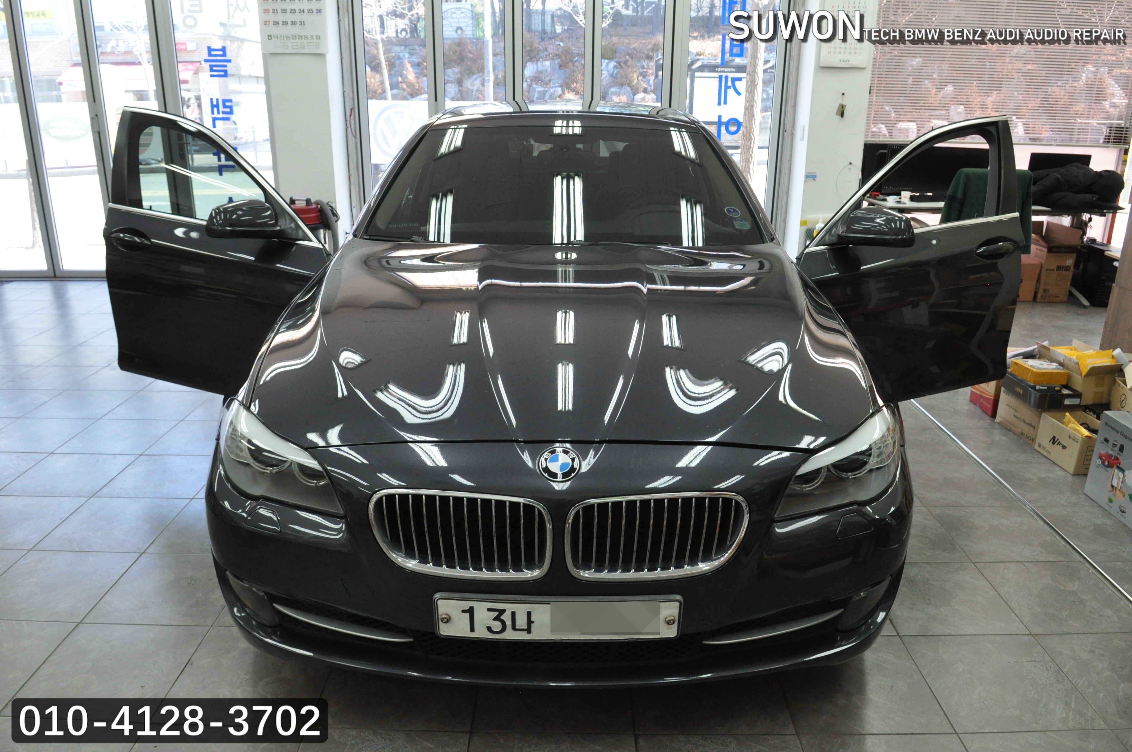  BMW F10 520D 오디오고장 CIC오디오 전원불량 블랙아웃 화면불량 메인보드 고장수리 - 수원테크(수입차오디오수리 수입차네비수리)