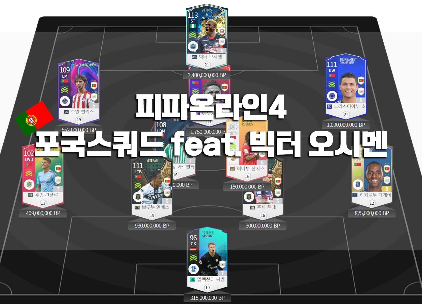  피파온라인4 포국 스쿼드완성! 4-2-1-3 Feat.빅터 오시멘