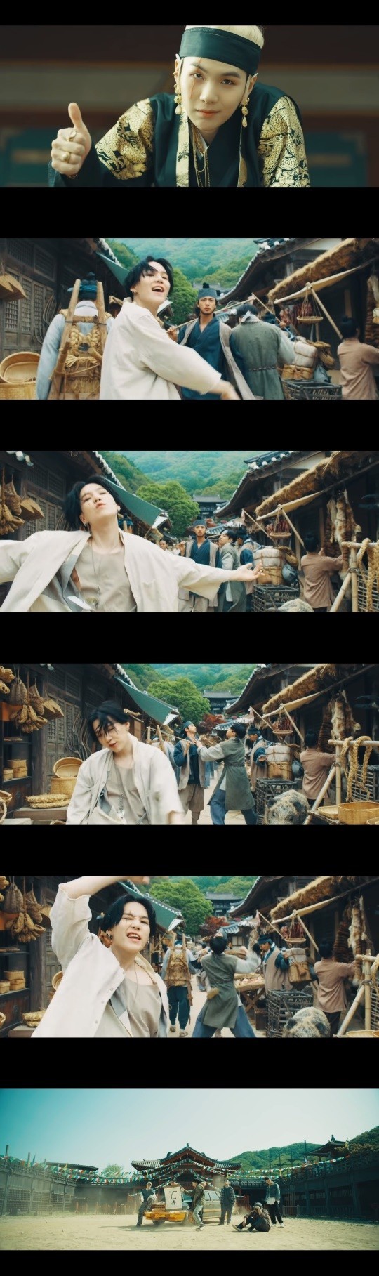  '깨알 재미' 방탄소년단 슈가 '대취타' 뮤비 속 진x정국→방시혁 대표