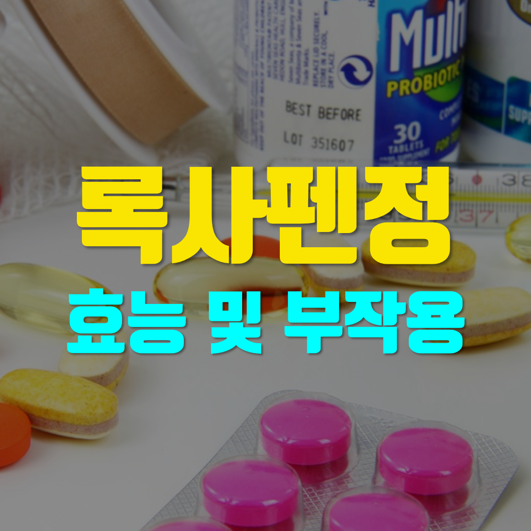  록사펜정 효과 부작용 주의사항 알고 드세요