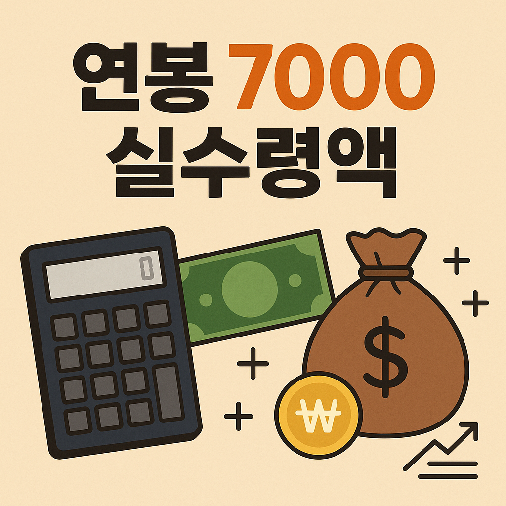연봉 7000 실수령액 확인