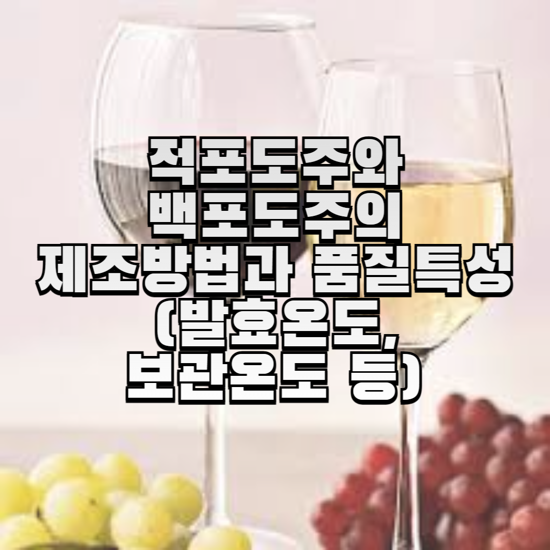 적포도주와-백포도주의-제조방법과-품질특성-(발효온도, 보관온도-등)