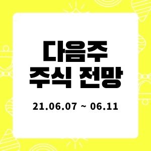  다음주 주식투자 전망 (21년 6월 7일 ~ 11일)