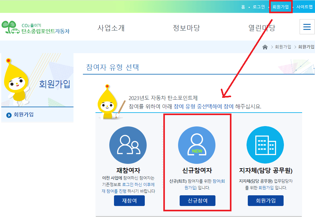 자동차 탄소포인트제 신청방법