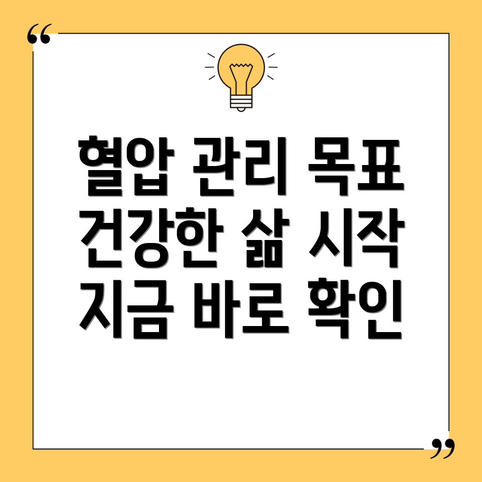 고혈압 치료 목표