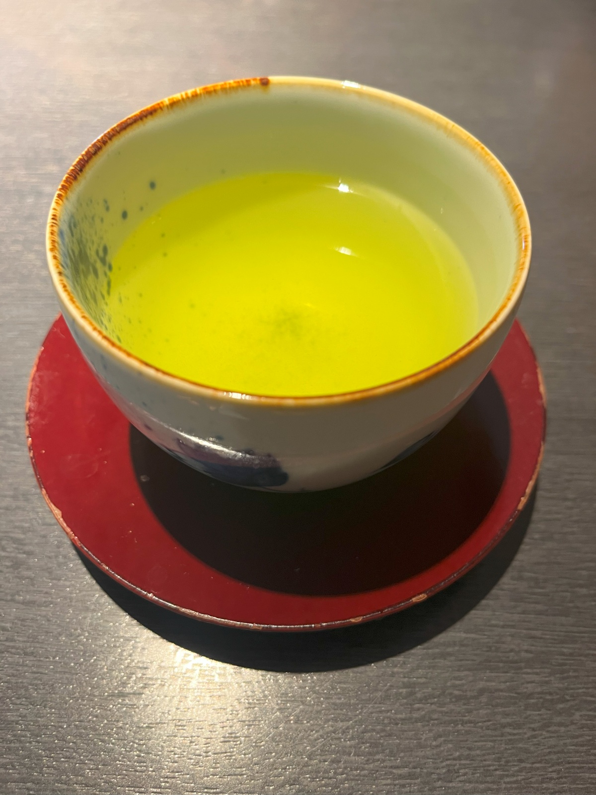 일본 교토 아라시야마 맛집 다이쇼 하나나의 식전 녹차