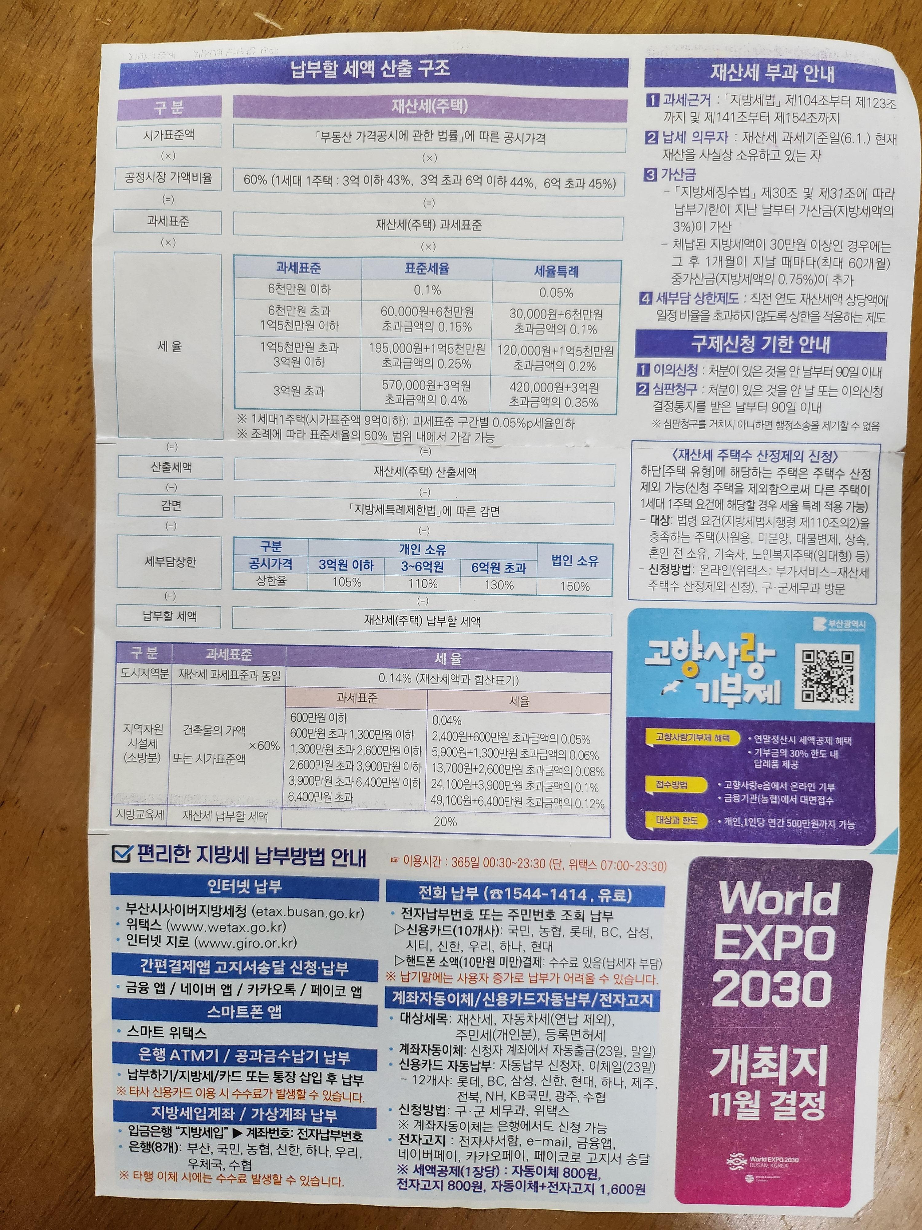 재산세 납부의 달 납부기간 위택스 재산세 납부의 달 납부기간 위택스