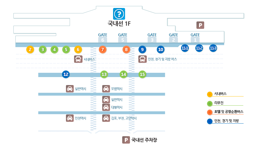 공항버스 8843 김포공항 타는곳1