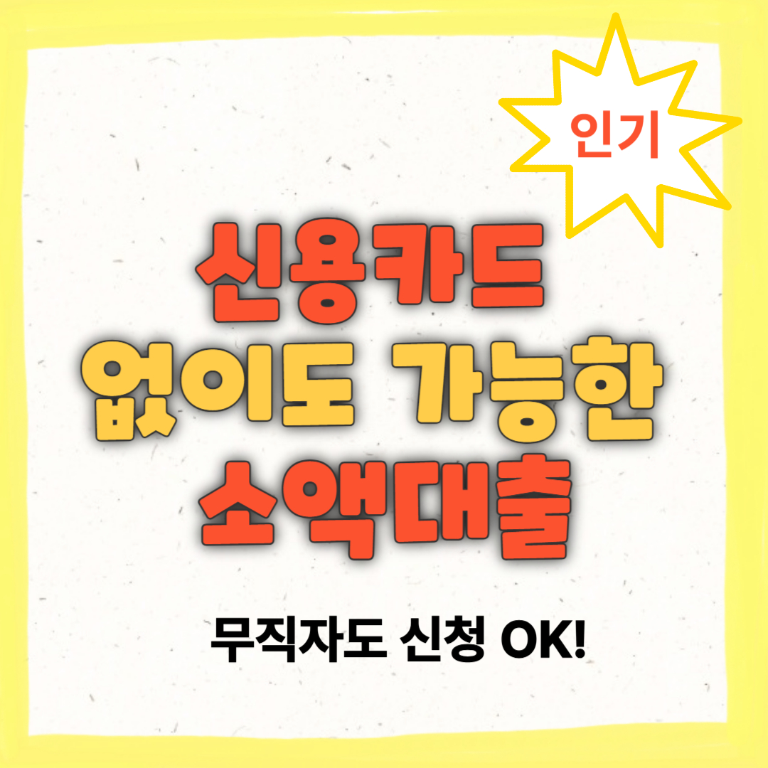 신용카드 없이 대출
