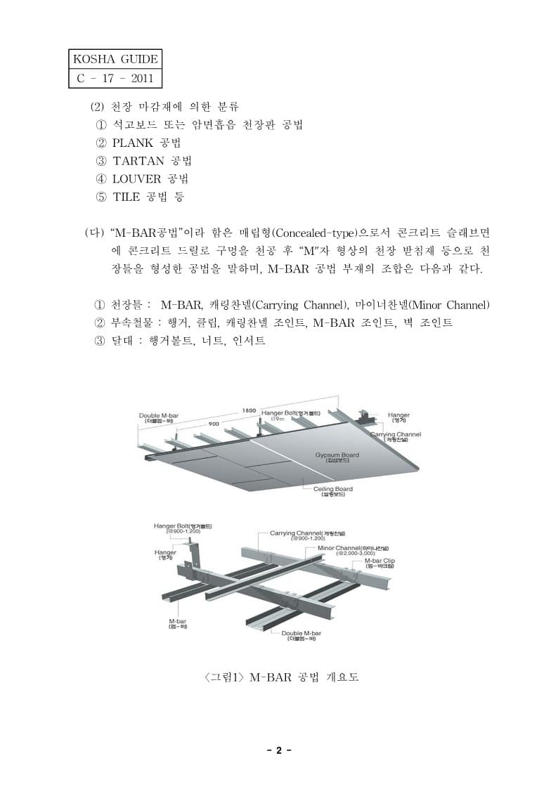  [건설공사 안전비법]_경량철골 천장공사 안전보건작업지침