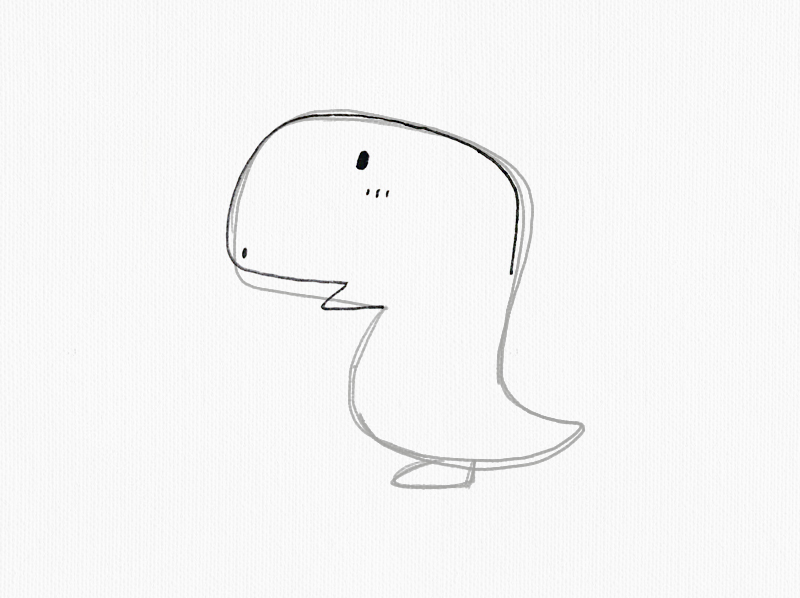 공룡 일러스트 [손그림 일러스트 강좌] 6