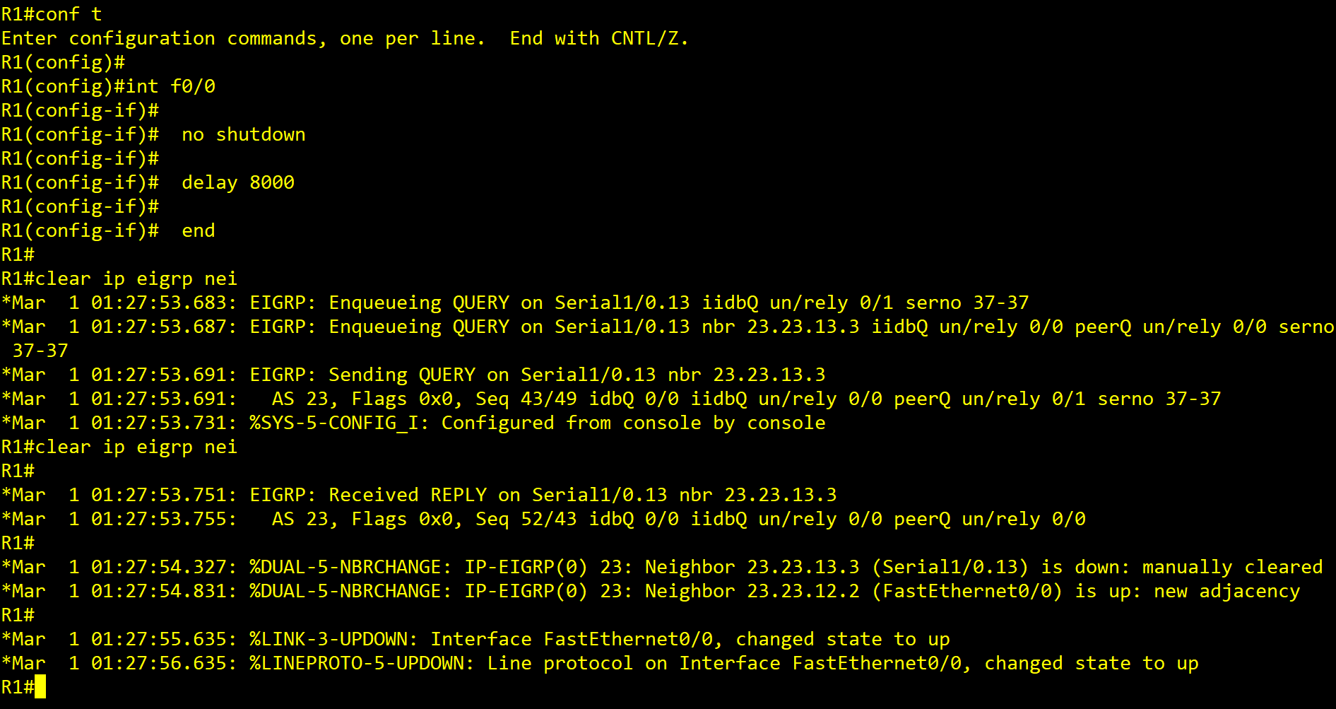 EIGRP 에서의 문제점 SIA 현상 (Stuck In Active)