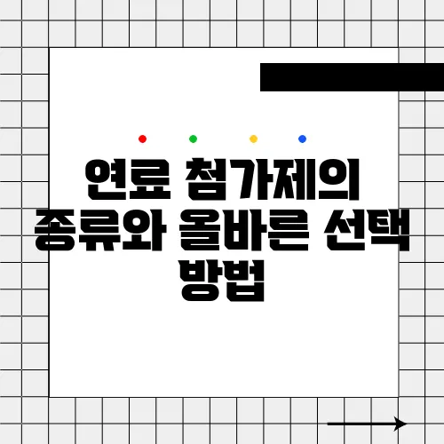 연료 첨가제의 종류와 올바른 선택 방법