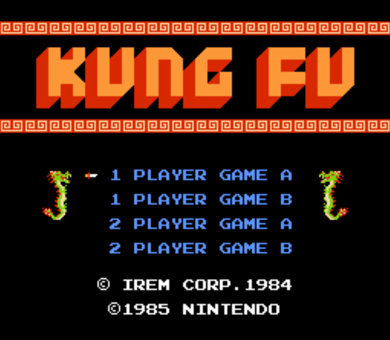  NES ROMS - Kung Fu (EUROPE / 유럽판 롬파일 다운로드)