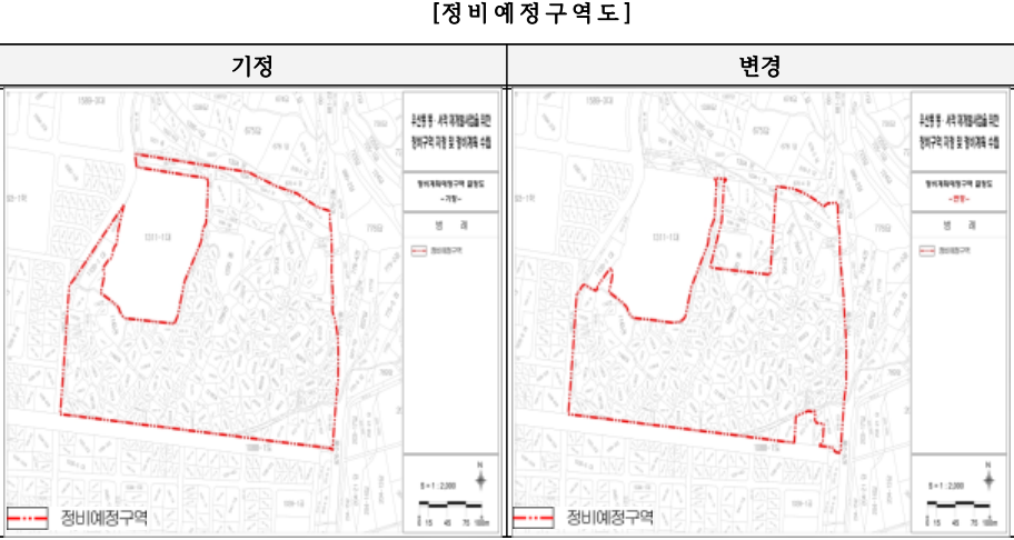 우산동-동서작-재개발-정비예정구역도