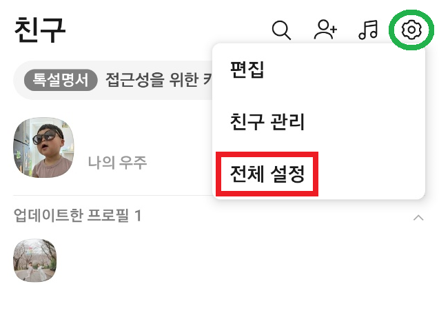 카카오생일 비공개