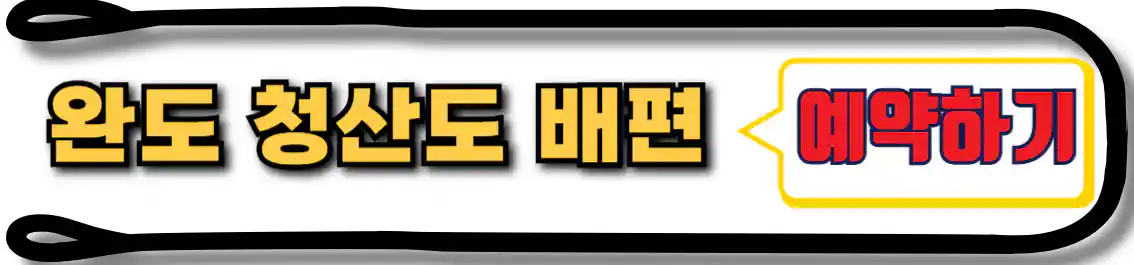 청산도 배편 예약