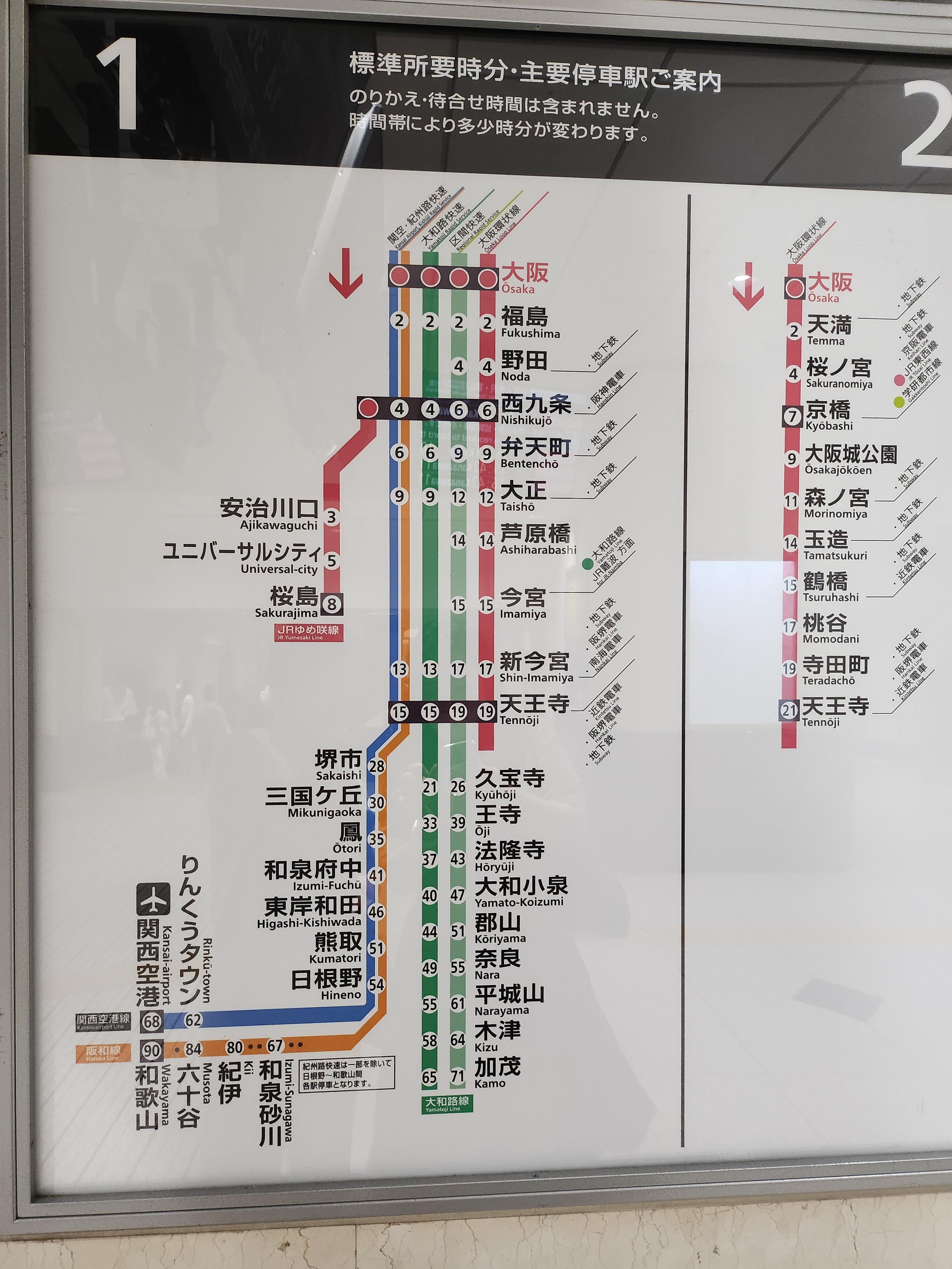 오사카 전철 노선도